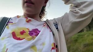 Flashing tits is as easy as a walk in the park