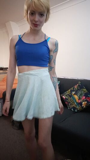 UK Girls Blonde British OnlyFans Skirt