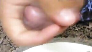 Twinks massive thick cock wank