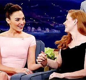 The things the I'd do to get my cock between Amy Adams' and Gal Gadot's lips