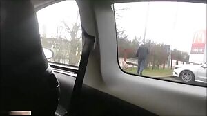 Playing in the back seat