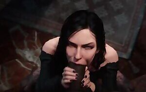 Yennefer sucking dick