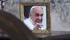 When you lay down your picture of His Holiness to protect it from dust