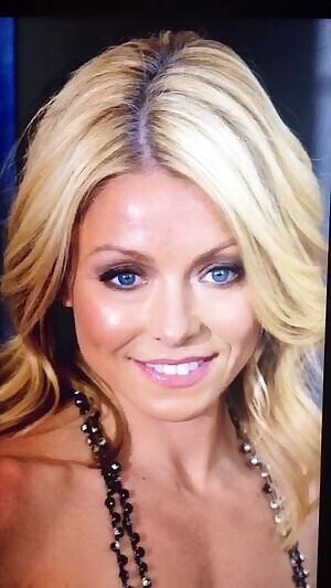 Kelly Ripa takes a MONSTER LOAD OF CUM all over her hot and sexy face!!!!