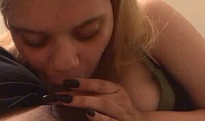 Clothed Blowjob Blonde Small Cock