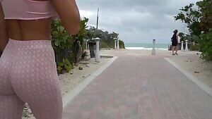 Rollerblading by the beach