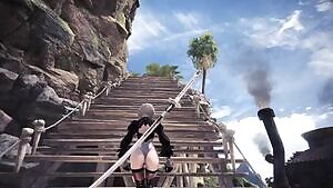 2B in Monster Hunter World