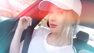 In the car