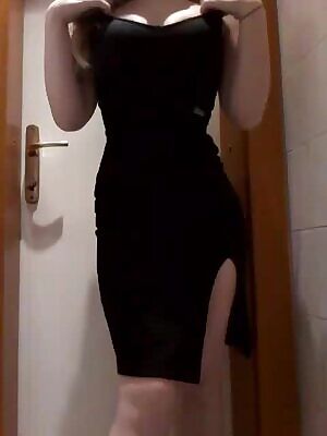 I sneaked away from this boring wedding to show you what's under my dress...