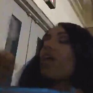 Sasha Banks sucking on a spoon