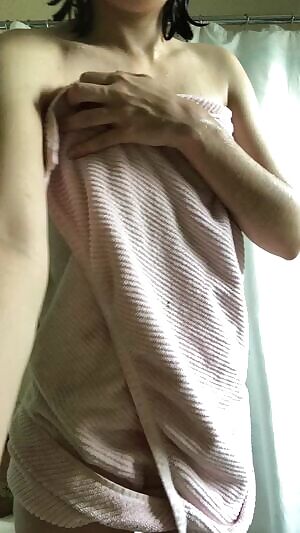 Having fun drying off!