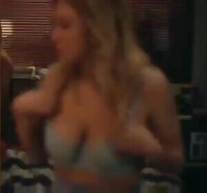 sydney sweeney showing off her huge boobs