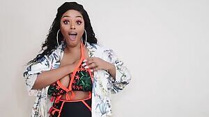 She's shocked the bikini can't contain those monsters 🤣