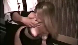 Slutty Wife Fucked in Hallway by a Stranger Almost Caught