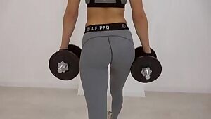 Fit teen in yoga pants