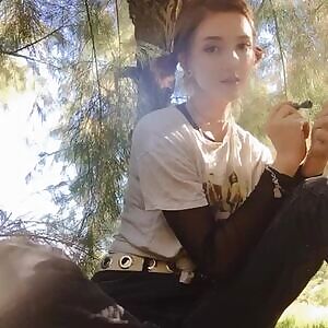 in my super secret sesh spot where the sunlight is dappled and birds chirp 😇🌿