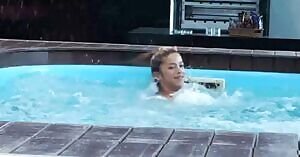 Losing her panties underwater