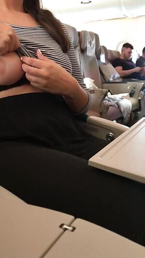 How i miss playing with my boobies while on the plane!!