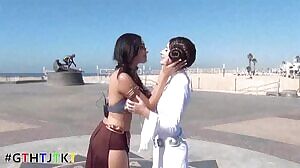 Slave Leia and Princss Leia getting to know each other