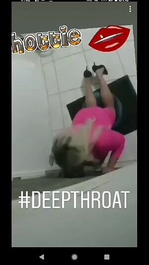 Crossdresser gives me my first Gloryhole BJ