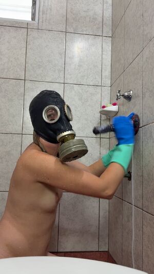 Glove Fetish Handjob Latex Gloves Mask
