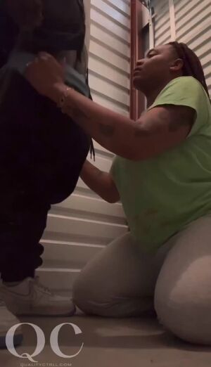 Ebony Trans Cum Big Dick Blowjob