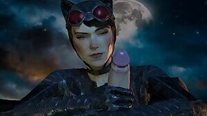 Catwoman handjob