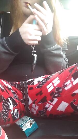 Red lips, smokey hits, and perky tits.