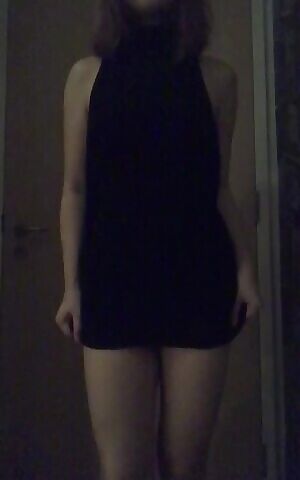 Lifting up my sweater dress for you