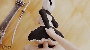 YorHA 2b Skirt Anal