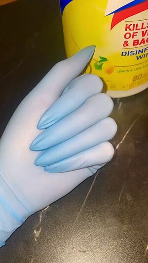 Medical Gloves Dentist Doctor Fetish Nails
