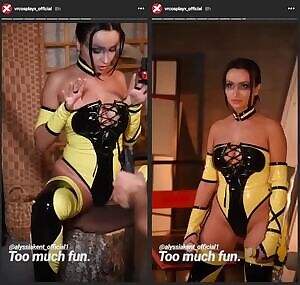 Alyssia Kent filmed a VR parody of Tanya from Mortal Kombat for @VRCosplayX