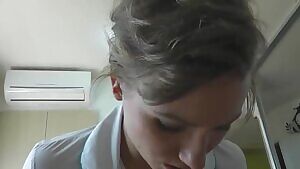 POV creampie in sexy nurse