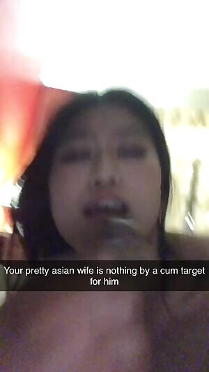 Your asian wife is just a cum target for him