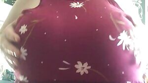 Undressing after work.