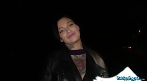 PublicAgent - Adel Asanty Tattooed horny minx night time fuck