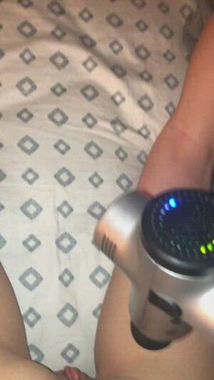 Massage Gun Ass Spread Clit Glass Toy