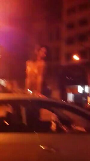 topless girl in the car