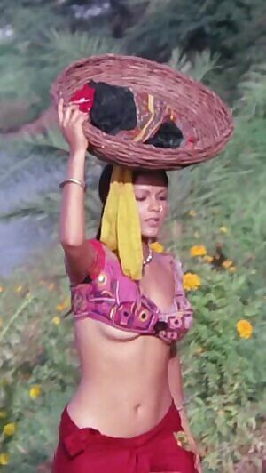Zeenat Aman, in an golden era Indian movie Satyam Shivam Sundaram