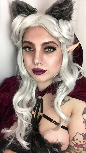 Feeling like a cute little bad Wolf Girl!