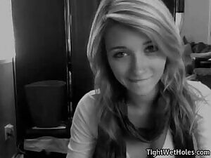 What is she doing? Lip bite or tongue?