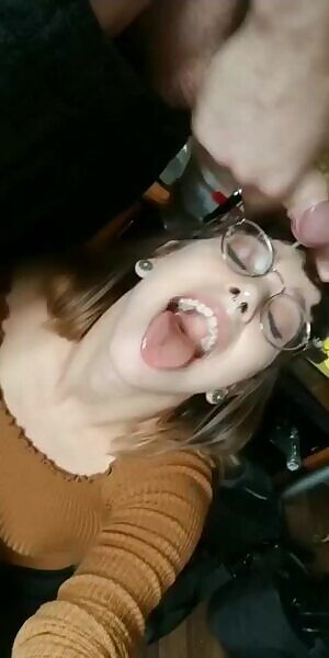 Caught a little Drop with her tongue 😜