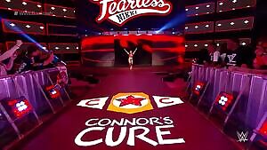 Just once I'd love for Nikki to strip off her shirt to reveal her naked fat fake tits for us