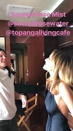 Braless in her Instagram story