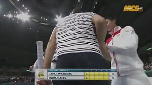 Cameraman tries to sneak a peak on Maria Sharapova