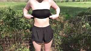 A wild pale girl in the British countryside