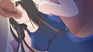 Swimsuit blowjob