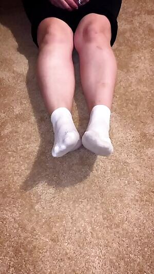 Peeling off my sweaty gym socks