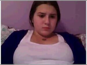 Chubby teen flashes on omegle