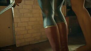 Wonder Woman fucked in the butt,